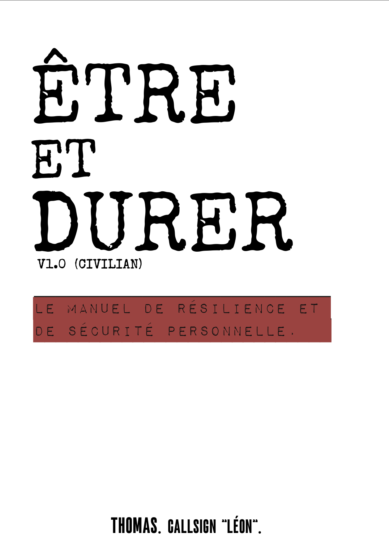 Être et Durer — Le manuel de résilience et de sécurité personnelle